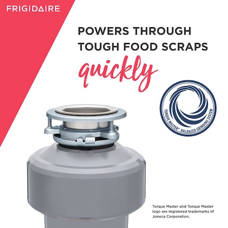 Frigidaire 3/4HP Corded Garbage Disposal with Quiet Operation and Corrosion Resistance FF75DISPC1